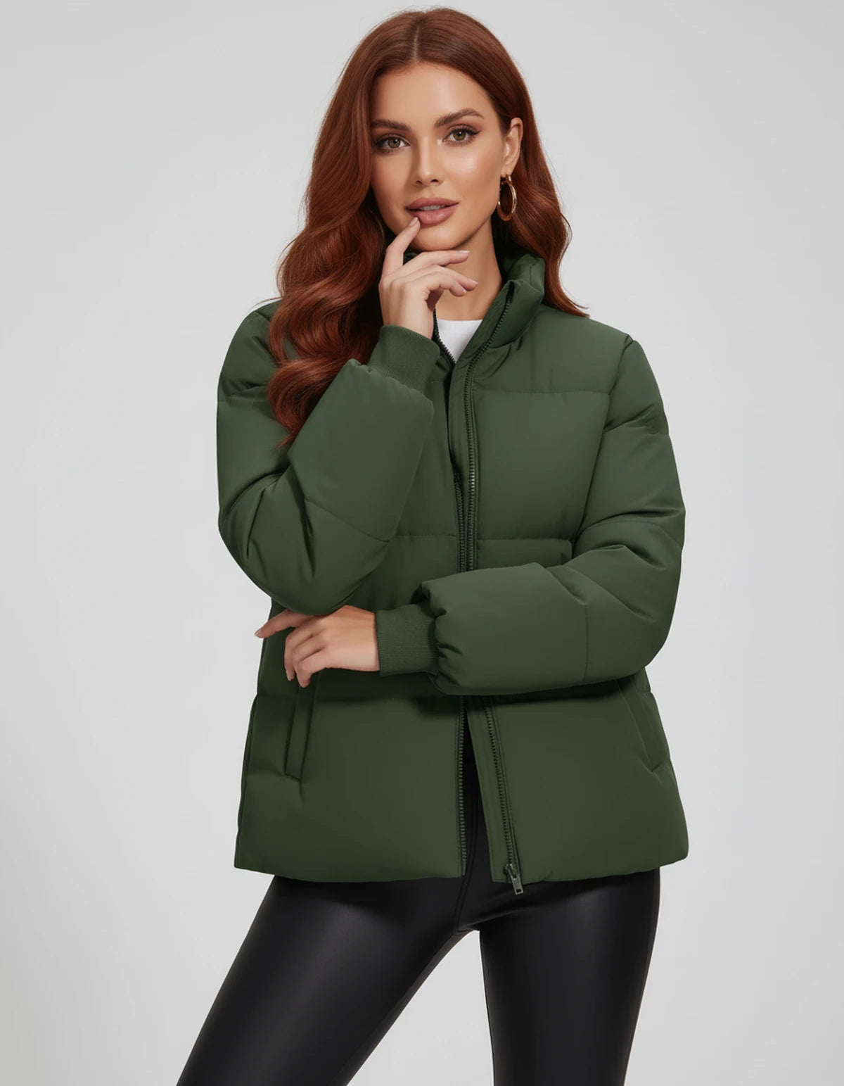 Bryndis Jackets — Army green | SKU: RB-48d636-armygre1-XS,RB-48d636-armygre1-S,RB-48d636-armygre1-M,RB-48d636-armygre1-L,RB-48d636-armygre1-XL,RB-48d636-armygre1-2XL