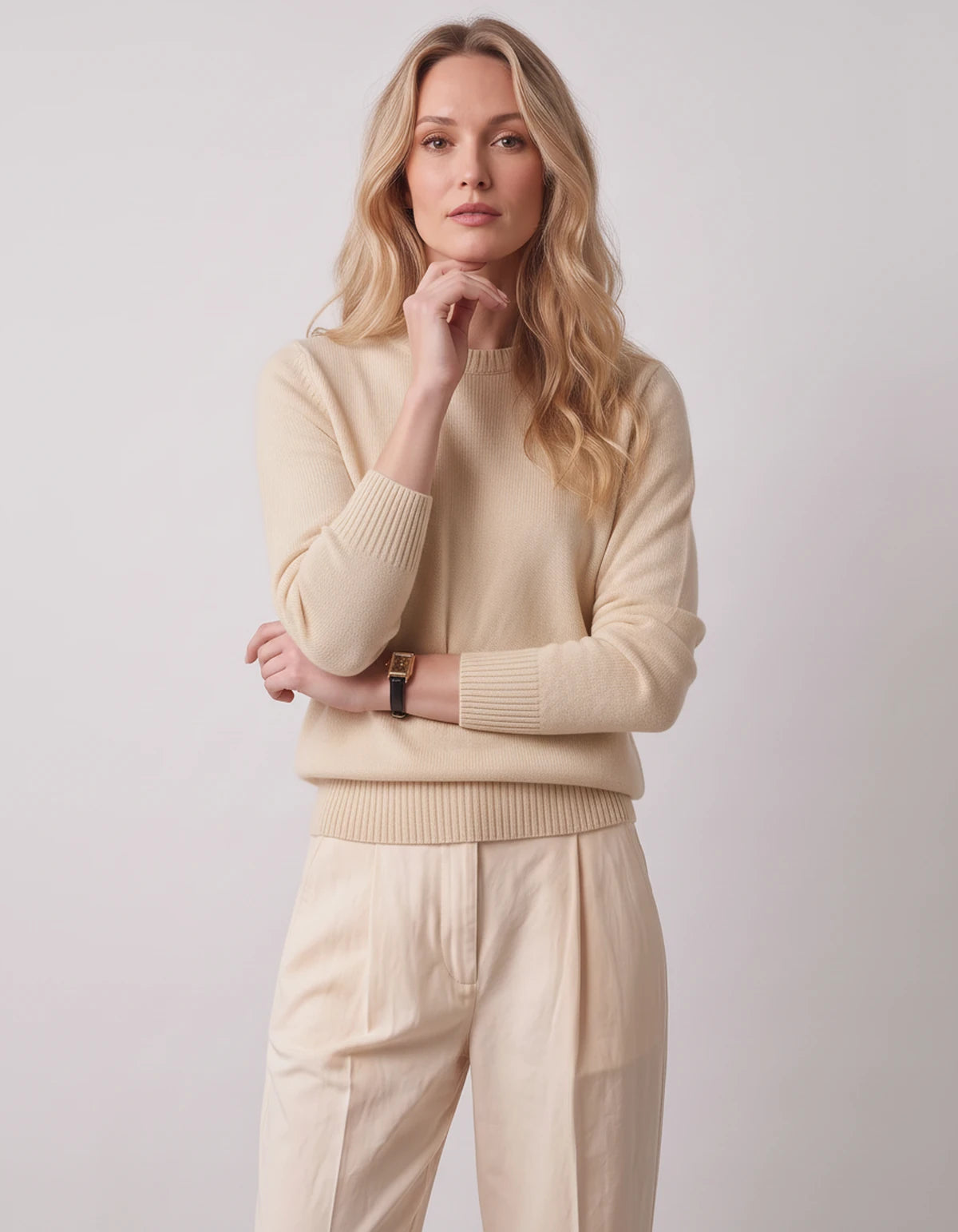 Calenne Sweaters — Apricot | SKU: RB-fe530b-apricot-XS,RB-fe530b-apricot-S,RB-fe530b-apricot-M,RB-fe530b-apricot-L,RB-fe530b-apricot-XL,RB-fe530b-apricot-2XL