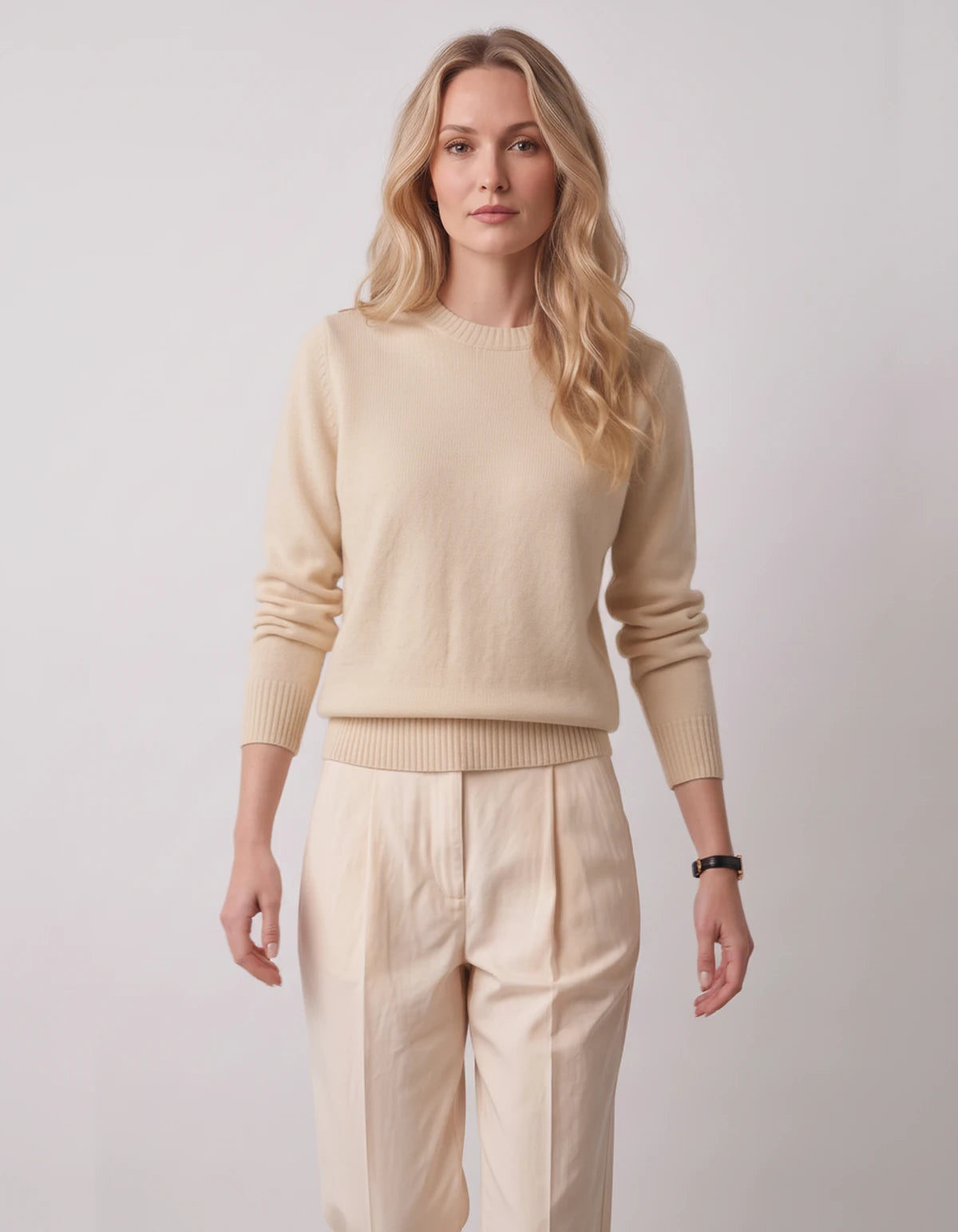 Calenne Sweaters — Apricot | SKU: RB-fe530b-apricot-XS,RB-fe530b-apricot-S,RB-fe530b-apricot-M,RB-fe530b-apricot-L,RB-fe530b-apricot-XL,RB-fe530b-apricot-2XL