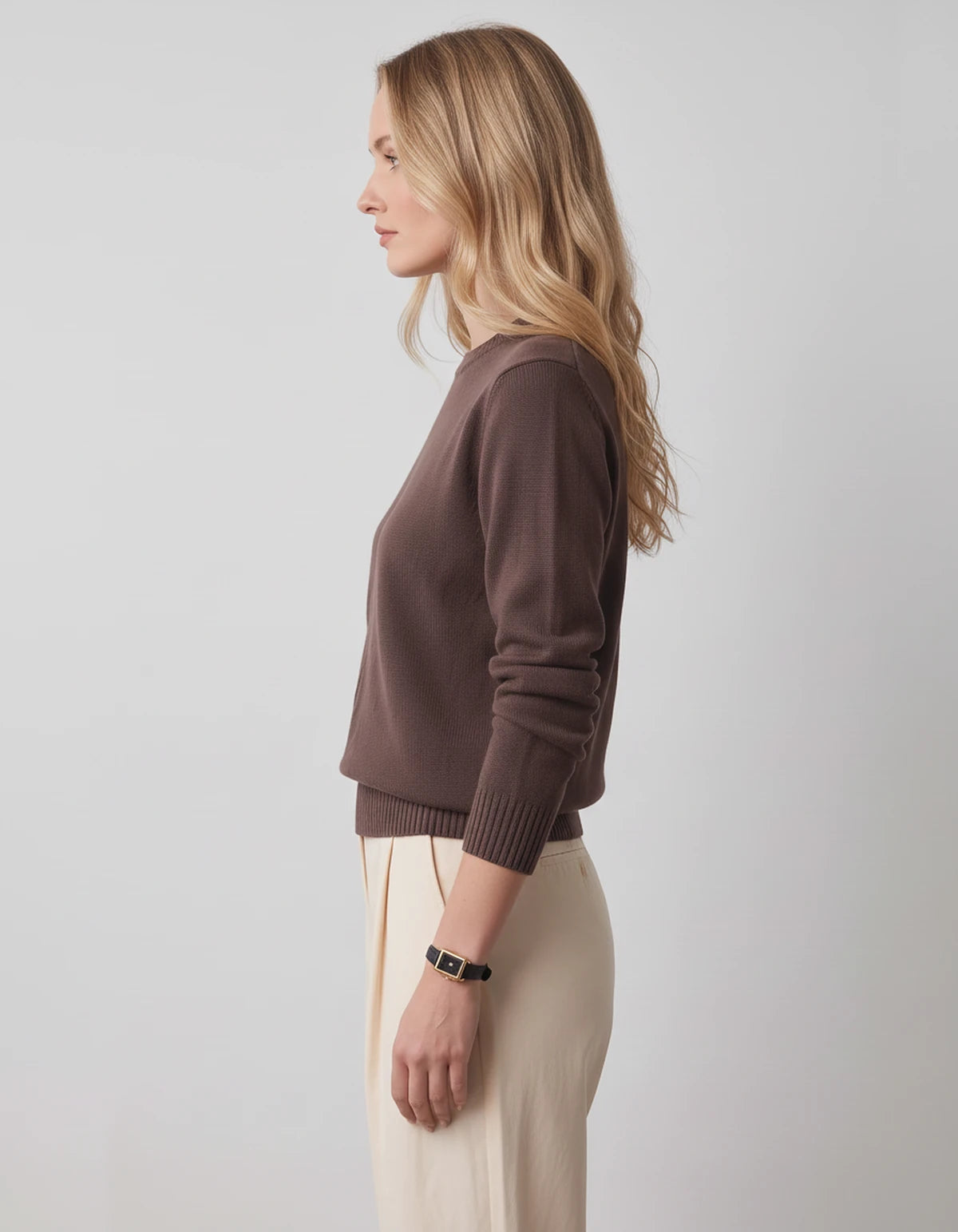 Calenne Sweaters — Coffee | SKU: RB-fe530b-coffee-XS,RB-fe530b-coffee-S,RB-fe530b-coffee-M,RB-fe530b-coffee-L,RB-fe530b-coffee-XL,RB-fe530b-coffee-2XL