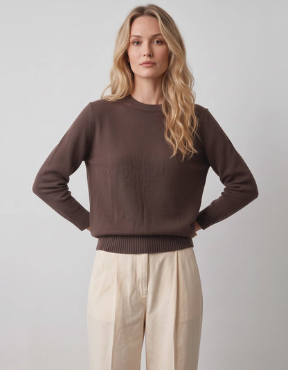 Calenne Sweaters — Coffee | SKU: RB-fe530b-coffee-XS,RB-fe530b-coffee-S,RB-fe530b-coffee-M,RB-fe530b-coffee-L,RB-fe530b-coffee-XL,RB-fe530b-coffee-2XL