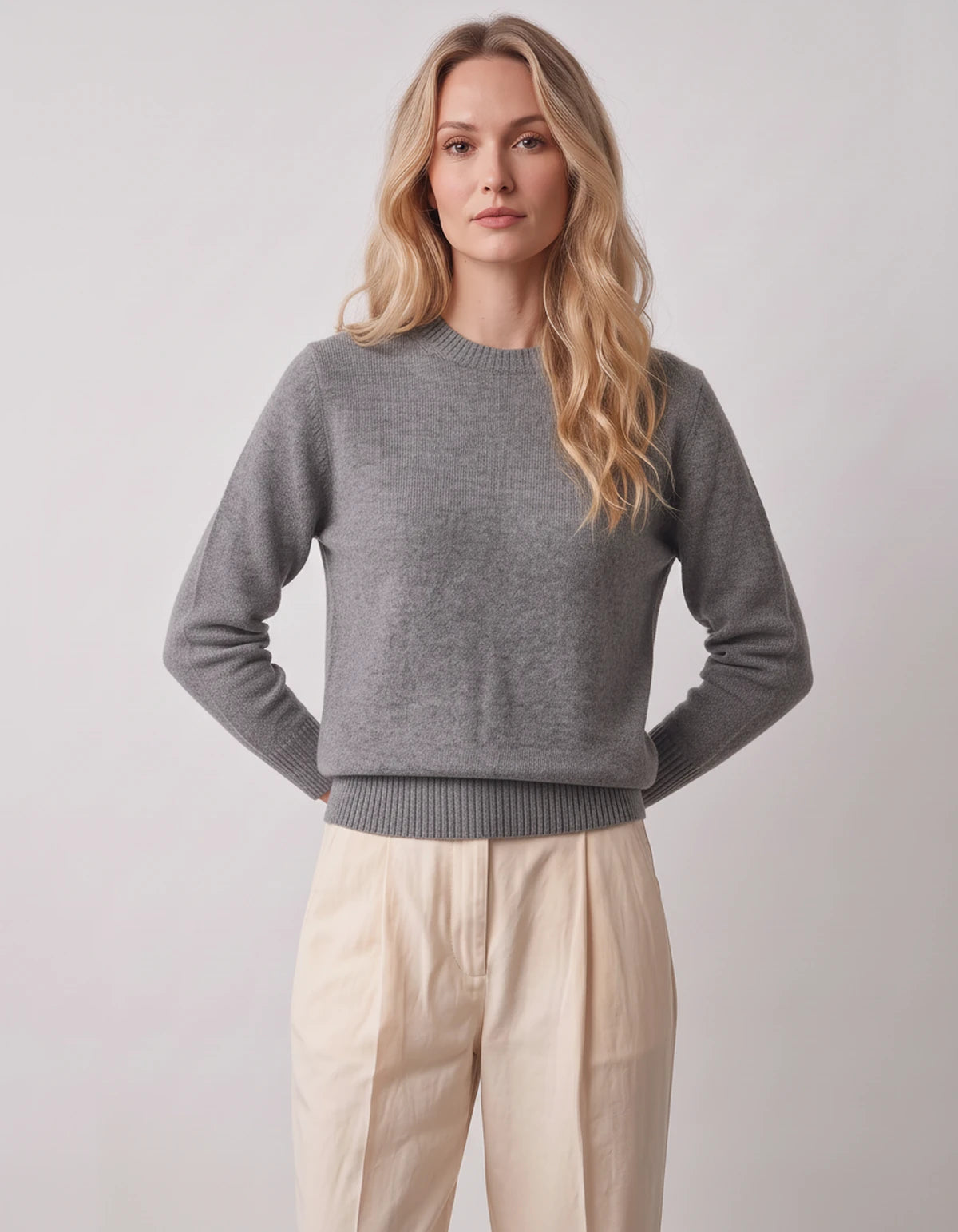 Calenne Sweaters — Gray | SKU: RB-fe530b-gray-XS,RB-fe530b-gray-S,RB-fe530b-gray-M,RB-fe530b-gray-L,RB-fe530b-gray-XL,RB-fe530b-gray-2XL