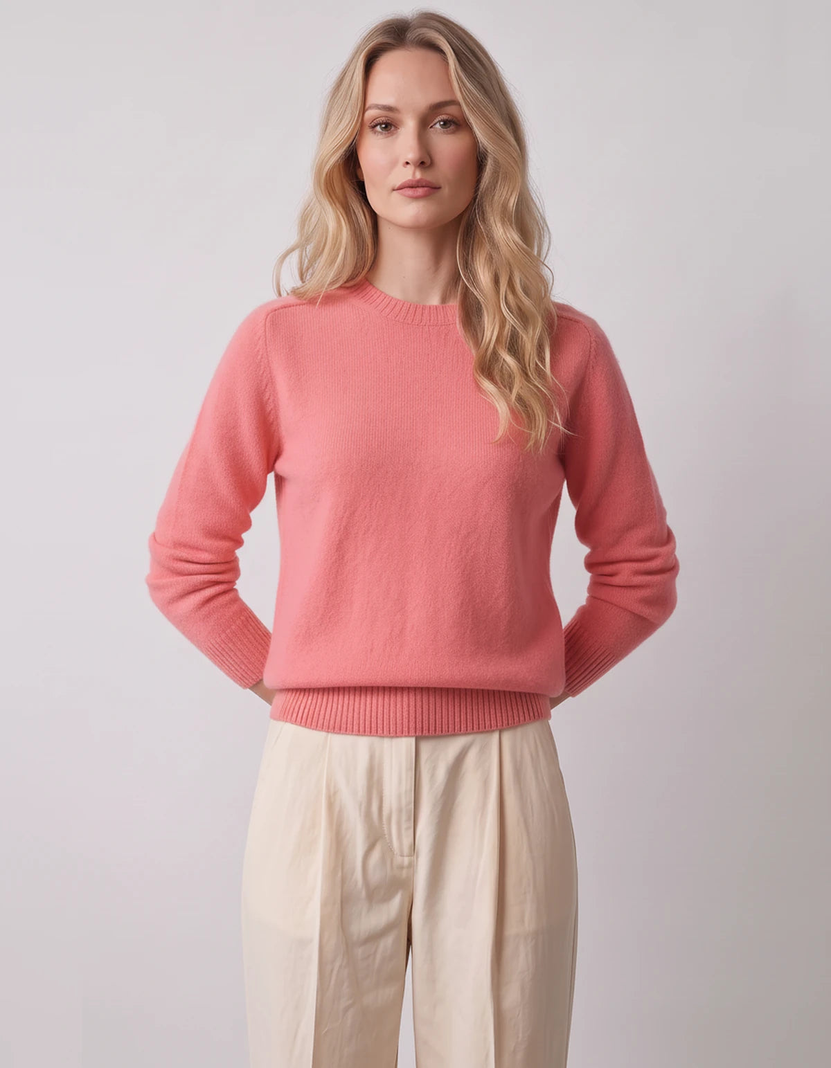 Calenne Sweaters — Pink | SKU: RB-fe530b-pink-XS,RB-fe530b-pink-S,RB-fe530b-pink-M,RB-fe530b-pink-L,RB-fe530b-pink-XL,RB-fe530b-pink-2XL