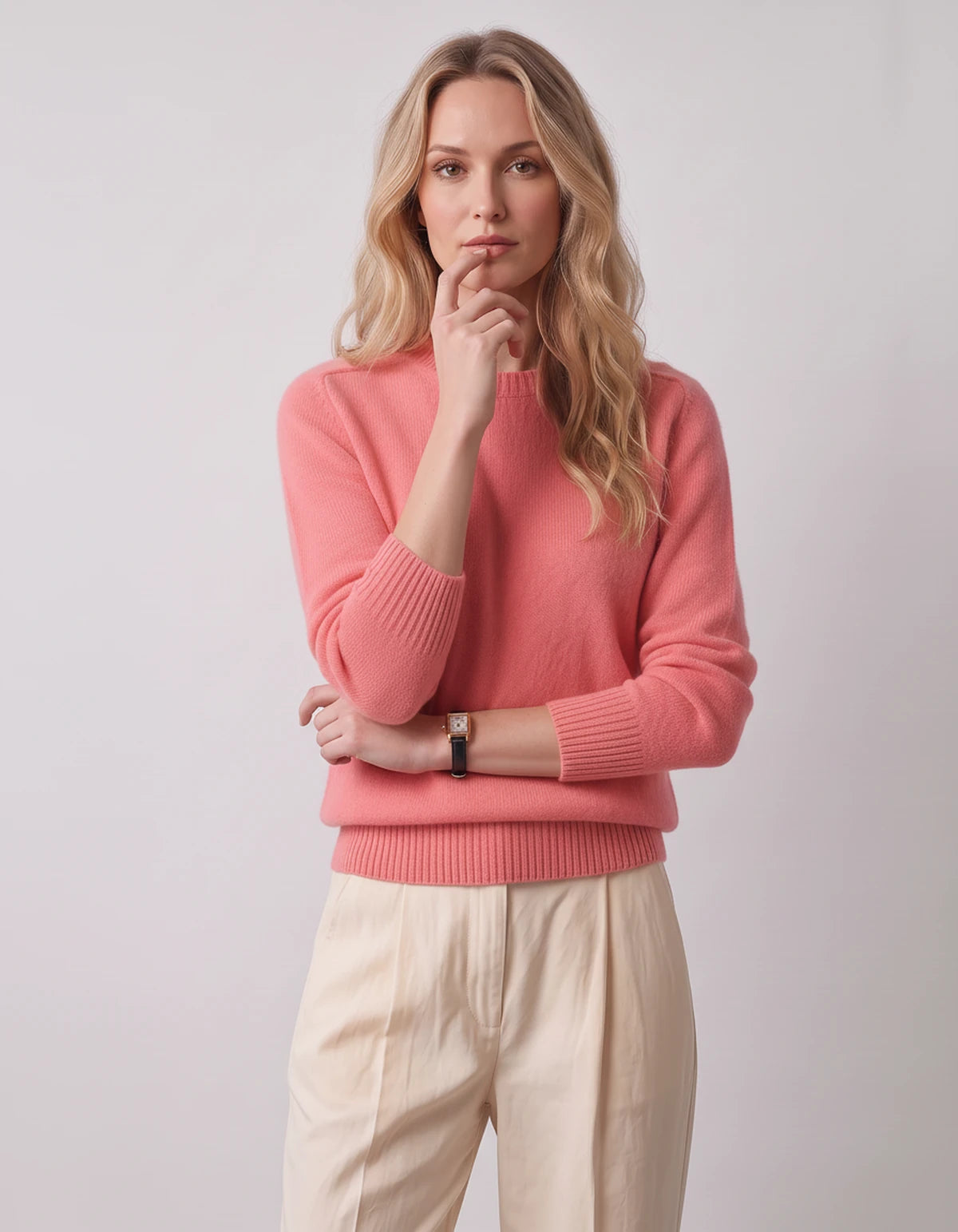 Calenne Sweaters — Pink | SKU: RB-fe530b-pink-XS,RB-fe530b-pink-S,RB-fe530b-pink-M,RB-fe530b-pink-L,RB-fe530b-pink-XL,RB-fe530b-pink-2XL