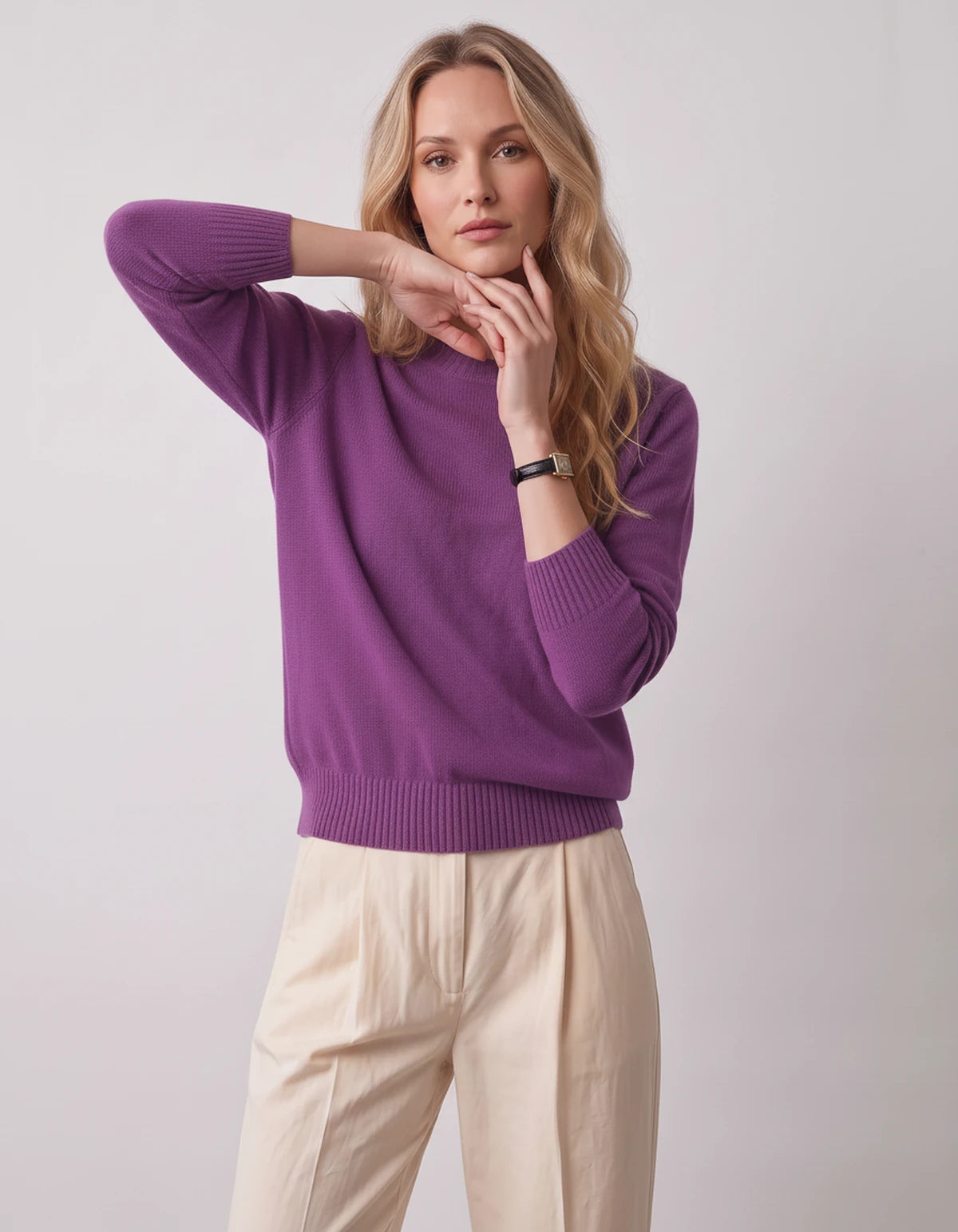 Calenne Sweaters — Purple | SKU: RB-fe530b-purple-XS,RB-fe530b-purple-S,RB-fe530b-purple-M,RB-fe530b-purple-L,RB-fe530b-purple-XL,RB-fe530b-purple-2XL