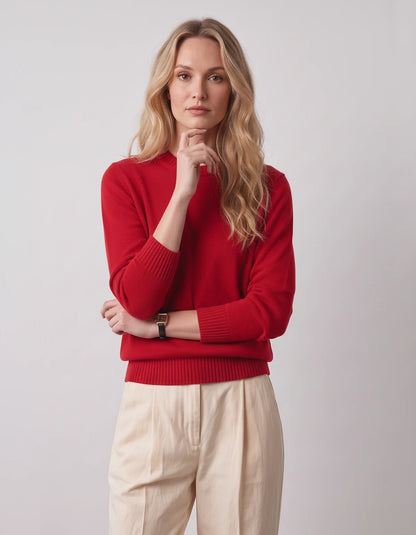 Calenne Sweaters — Red | SKU: RB-fe530b-red-XS,RB-fe530b-red-S,RB-fe530b-red-M,RB-fe530b-red-L,RB-fe530b-red-XL,RB-fe530b-red-2XL