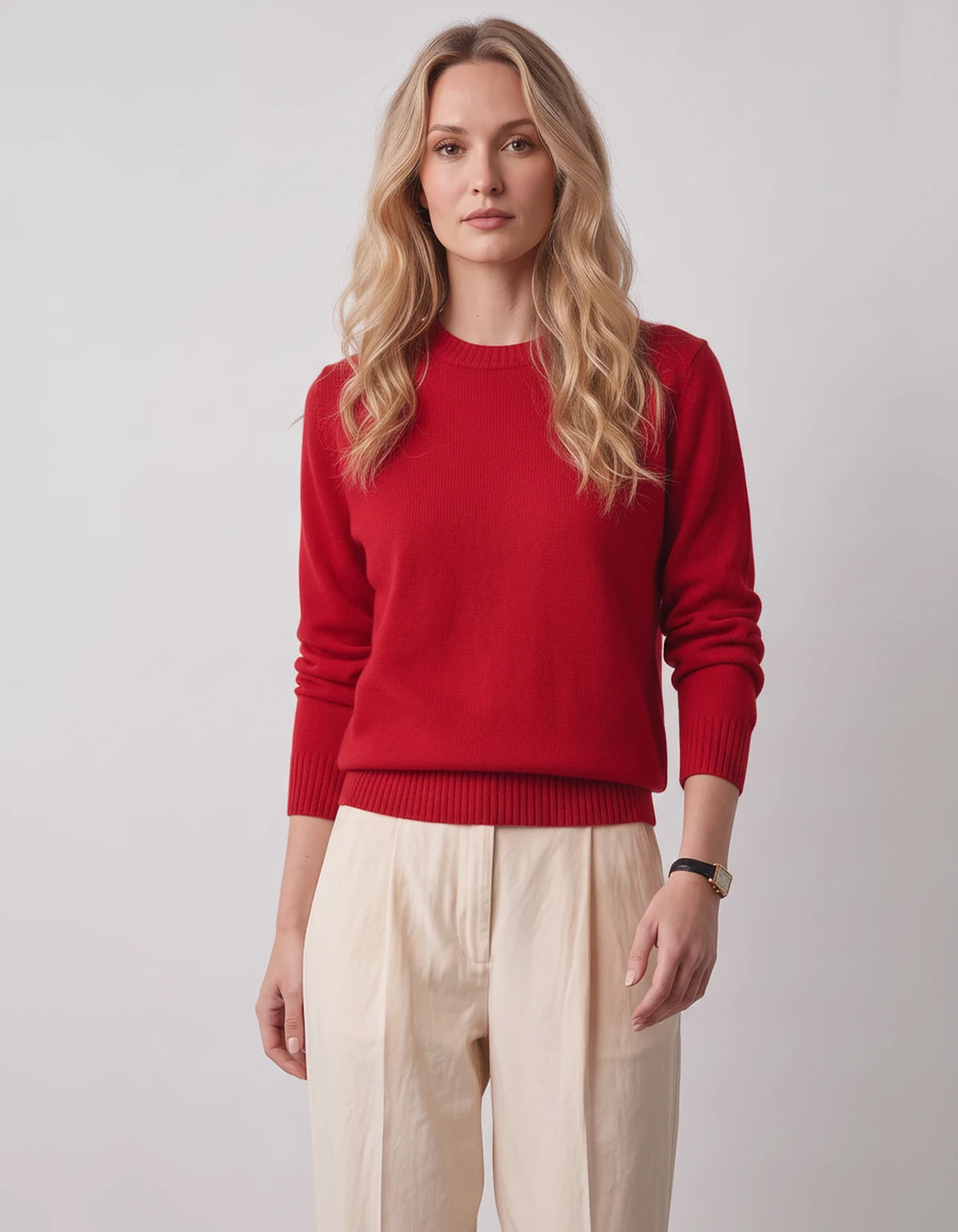 Calenne Sweaters — Red | SKU: RB-fe530b-red-XS,RB-fe530b-red-S,RB-fe530b-red-M,RB-fe530b-red-L,RB-fe530b-red-XL,RB-fe530b-red-2XL