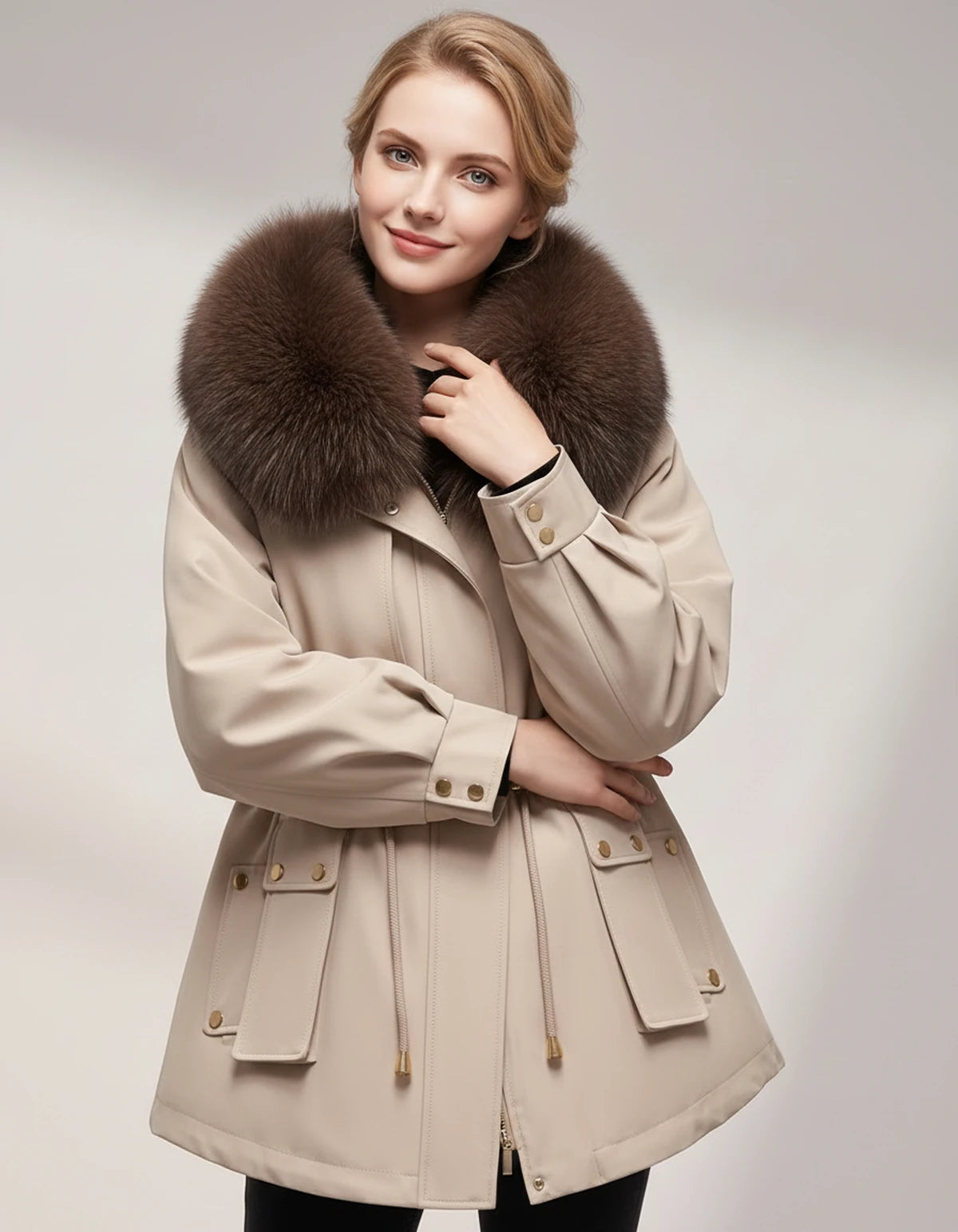 Callista Jackets — Beige | SKU: RB-9b9201-beige-XS,RB-9b9201-beige-S,RB-9b9201-beige-M,RB-9b9201-beige-L,RB-9b9201-beige-XL,RB-9b9201-beige-2XL