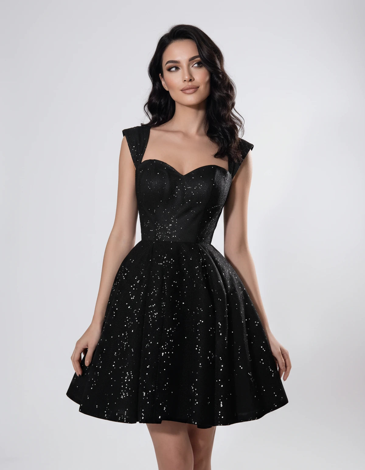 Camellia Mini Dresses — Black | SKU: RB-7b5df1-black-2,RB-7b5df1-black-4,RB-7b5df1-black-6,RB-7b5df1-black-8,RB-7b5df1-black-10,RB-7b5df1-black-12,RB-7b5df1-black-14,RB-7b5df1-black-16,RB-7b5df1-black-16W,RB-7b5df1-black-18W,RB-7b5df1-black-20W,RB-7b5df1-black-22W