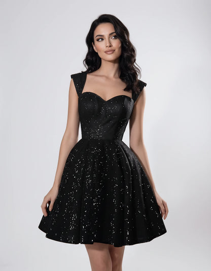 Camellia Mini Dresses — Black | SKU: RB-7b5df1-black-2,RB-7b5df1-black-4,RB-7b5df1-black-6,RB-7b5df1-black-8,RB-7b5df1-black-10,RB-7b5df1-black-12,RB-7b5df1-black-14,RB-7b5df1-black-16,RB-7b5df1-black-16W,RB-7b5df1-black-18W,RB-7b5df1-black-20W,RB-7b5df1-black-22W