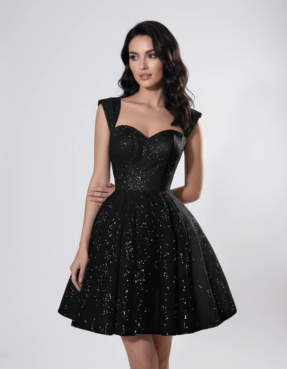 Camellia Mini Dresses — Black | SKU: RB-7b5df1-black-2,RB-7b5df1-black-4,RB-7b5df1-black-6,RB-7b5df1-black-8,RB-7b5df1-black-10,RB-7b5df1-black-12,RB-7b5df1-black-14,RB-7b5df1-black-16,RB-7b5df1-black-16W,RB-7b5df1-black-18W,RB-7b5df1-black-20W,RB-7b5df1-black-22W