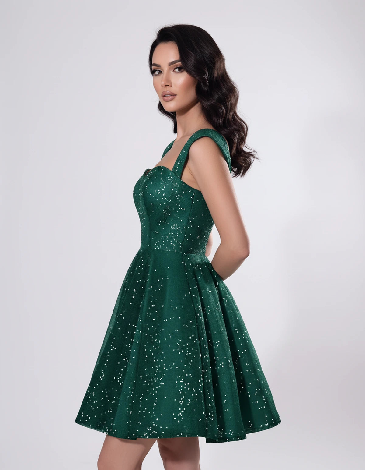 Camellia Mini Dresses — Green | SKU: RB-7b5df1-green-2,RB-7b5df1-green-4,RB-7b5df1-green-6,RB-7b5df1-green-8,RB-7b5df1-green-10,RB-7b5df1-green-12,RB-7b5df1-green-14,RB-7b5df1-green-16,RB-7b5df1-green-16W,RB-7b5df1-green-18W,RB-7b5df1-green-20W,RB-7b5df1-green-22W