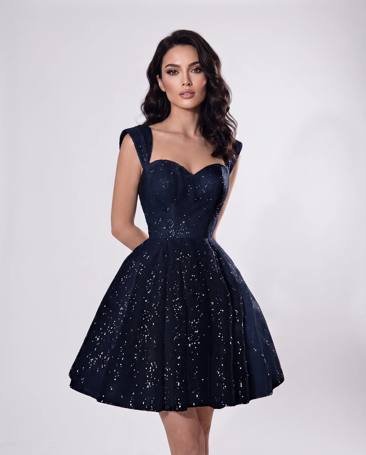 Camellia Mini Dresses — Navy