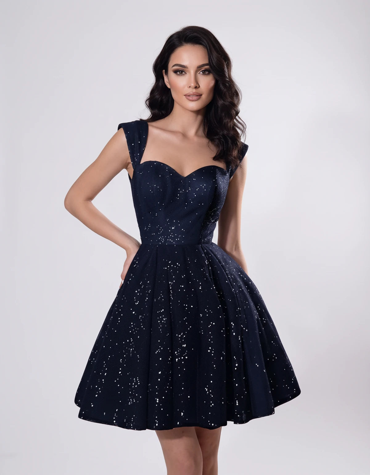 Camellia Mini Dresses — Navy | SKU: RB-7b5df1-navy-2,RB-7b5df1-navy-4,RB-7b5df1-navy-6,RB-7b5df1-navy-8,RB-7b5df1-navy-10,RB-7b5df1-navy-12,RB-7b5df1-navy-14,RB-7b5df1-navy-16,RB-7b5df1-navy-16W,RB-7b5df1-navy-18W,RB-7b5df1-navy-20W,RB-7b5df1-navy-22W