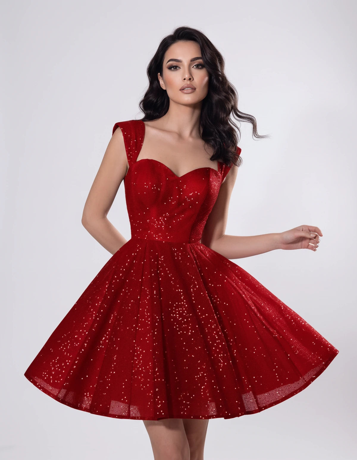 Camellia Mini Dresses — Red | SKU: RB-7b5df1-red-2,RB-7b5df1-red-4,RB-7b5df1-red-6,RB-7b5df1-red-8,RB-7b5df1-red-10,RB-7b5df1-red-12,RB-7b5df1-red-14,RB-7b5df1-red-16,RB-7b5df1-red-16W,RB-7b5df1-red-18W,RB-7b5df1-red-20W,RB-7b5df1-red-22W