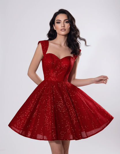 Camellia Mini Dresses — Red | SKU: RB-7b5df1-red-2,RB-7b5df1-red-4,RB-7b5df1-red-6,RB-7b5df1-red-8,RB-7b5df1-red-10,RB-7b5df1-red-12,RB-7b5df1-red-14,RB-7b5df1-red-16,RB-7b5df1-red-16W,RB-7b5df1-red-18W,RB-7b5df1-red-20W,RB-7b5df1-red-22W