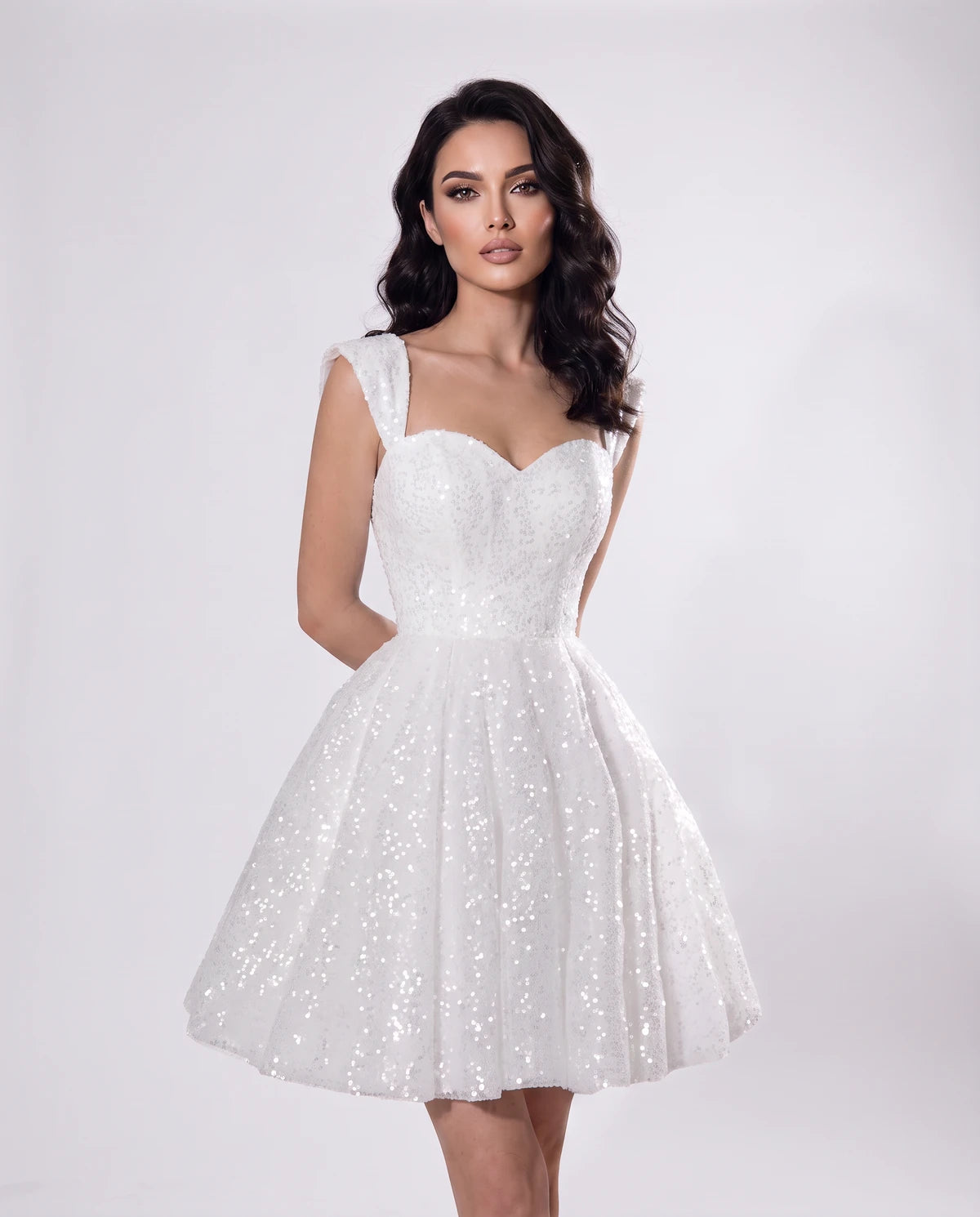 Camellia Mini Dresses — White