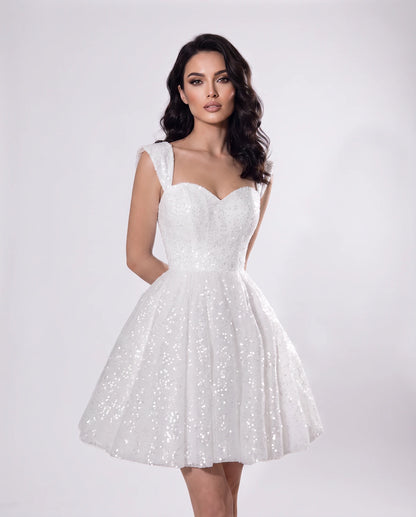 Camellia Mini Dresses — White