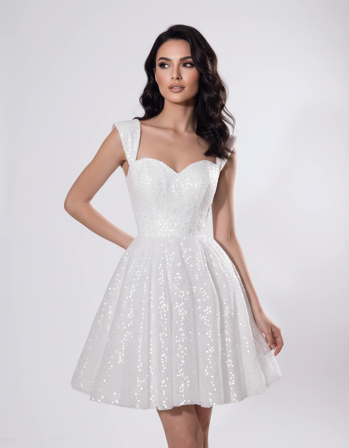 Camellia Mini Dresses — White | SKU: RB-7b5df1-white-2,RB-7b5df1-white-4,RB-7b5df1-white-6,RB-7b5df1-white-8,RB-7b5df1-white-10,RB-7b5df1-white-12,RB-7b5df1-white-14,RB-7b5df1-white-16,RB-7b5df1-white-16W,RB-7b5df1-white-18W,RB-7b5df1-white-20W,RB-7b5df1-white-22W