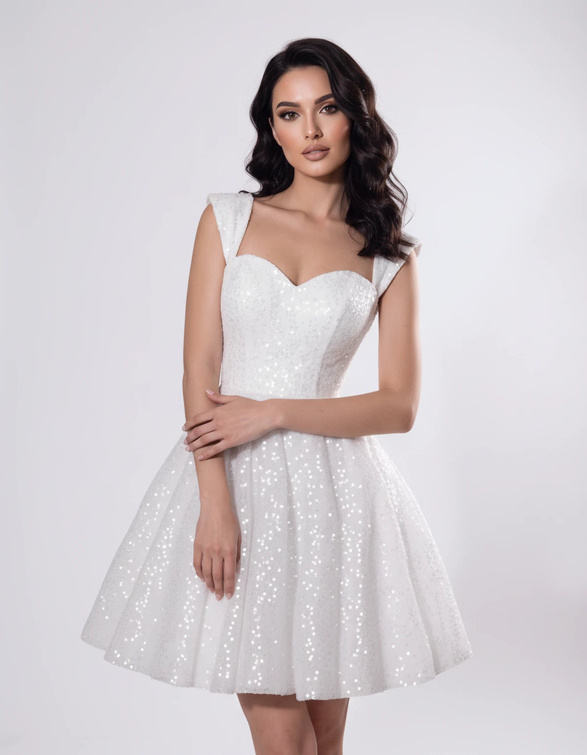Camellia Mini Dresses — White | SKU: RB-7b5df1-white-2,RB-7b5df1-white-4,RB-7b5df1-white-6,RB-7b5df1-white-8,RB-7b5df1-white-10,RB-7b5df1-white-12,RB-7b5df1-white-14,RB-7b5df1-white-16,RB-7b5df1-white-16W,RB-7b5df1-white-18W,RB-7b5df1-white-20W,RB-7b5df1-white-22W