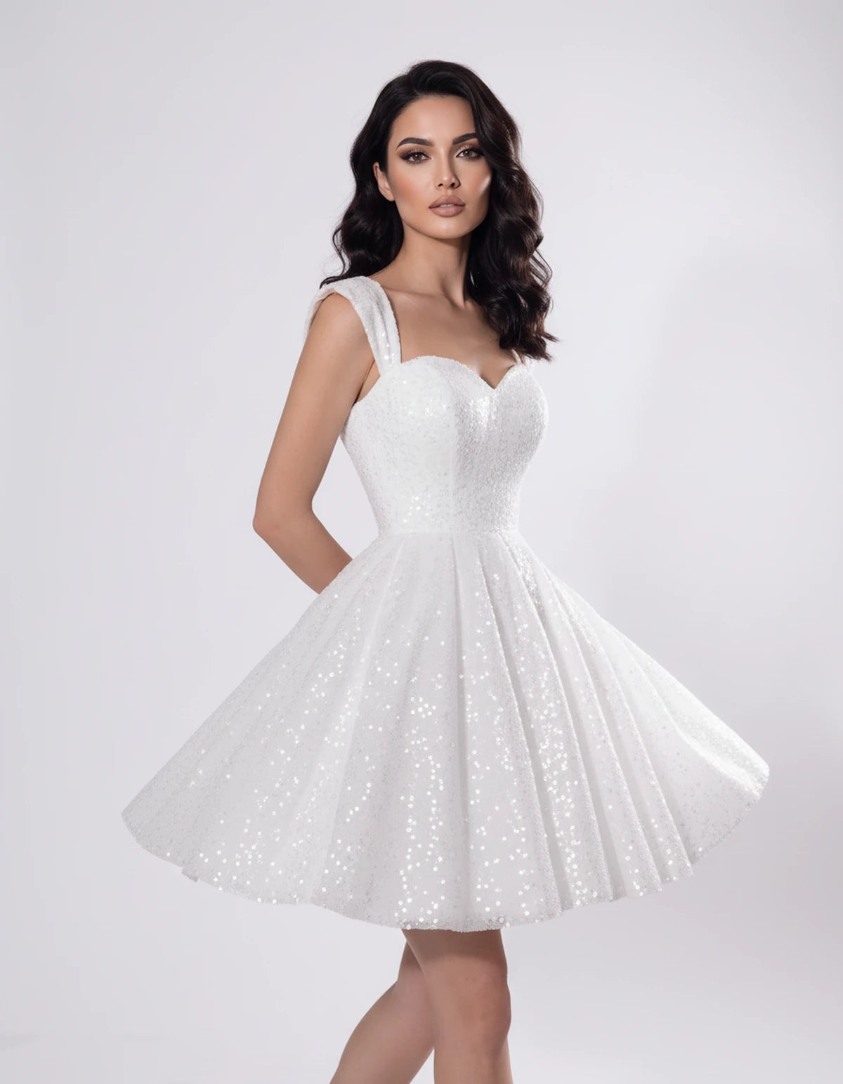 Camellia Mini Dresses — White | SKU: RB-7b5df1-white-2,RB-7b5df1-white-4,RB-7b5df1-white-6,RB-7b5df1-white-8,RB-7b5df1-white-10,RB-7b5df1-white-12,RB-7b5df1-white-14,RB-7b5df1-white-16,RB-7b5df1-white-16W,RB-7b5df1-white-18W,RB-7b5df1-white-20W,RB-7b5df1-white-22W