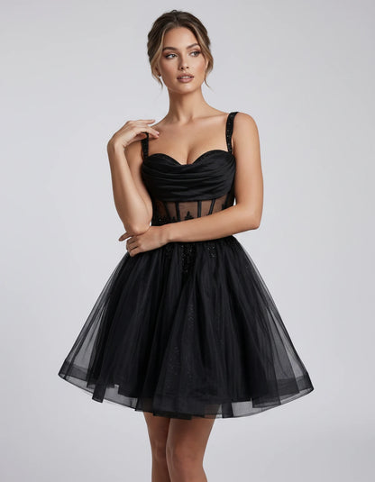 Caravelle Mini Dresses — Black | SKU: RB-e7e7aa-black-2,RB-e7e7aa-black-4,RB-e7e7aa-black-6,RB-e7e7aa-black-8,RB-e7e7aa-black-10,RB-e7e7aa-black-12,RB-e7e7aa-black-14,RB-e7e7aa-black-14W,RB-e7e7aa-black-16,RB-e7e7aa-black-16W,RB-e7e7aa-black-18W,RB-e7e7aa-black-20W