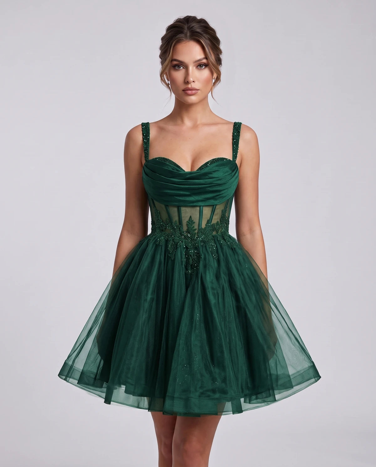 Caravelle Mini Dresses — Green
