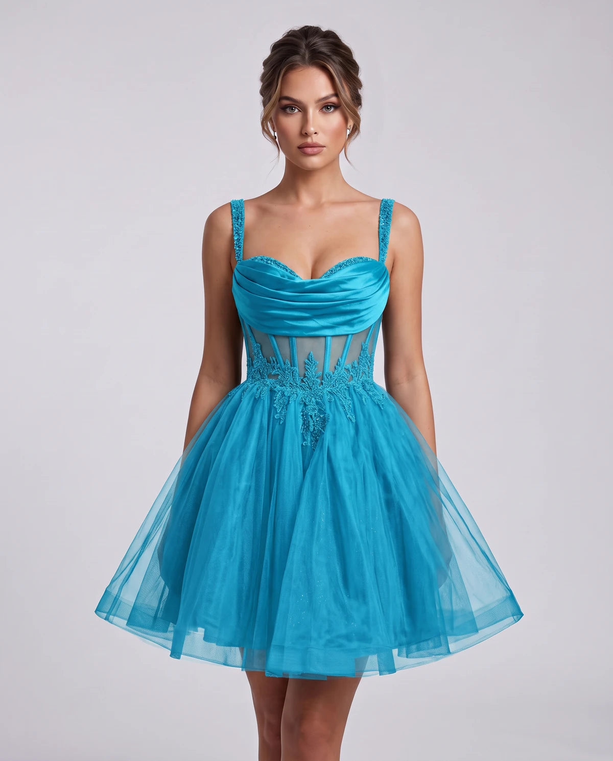 Caravelle Mini Dresses — Lake Blue