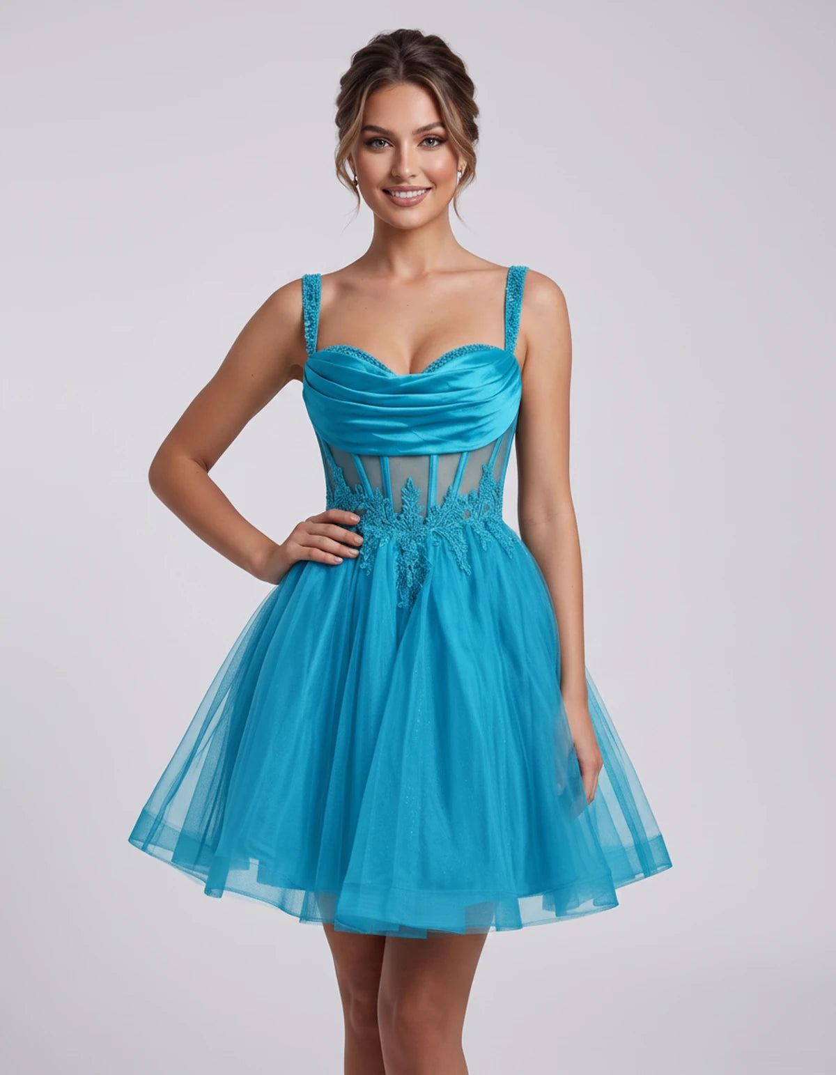 Caravelle Mini Dresses — Lake Blue | SKU: RB-e7e7aa-lakeblue-2,RB-e7e7aa-lakeblue-4,RB-e7e7aa-lakeblue-6,RB-e7e7aa-lakeblue-8,RB-e7e7aa-lakeblue-10,RB-e7e7aa-lakeblue-12,RB-e7e7aa-lakeblue-14,RB-e7e7aa-lakeblue-14W,RB-e7e7aa-lakeblue-16,RB-e7e7aa-lakeblue-16W,RB-e7e7aa-lakeblue-18W,RB-e7e7aa-lakeblue-20W