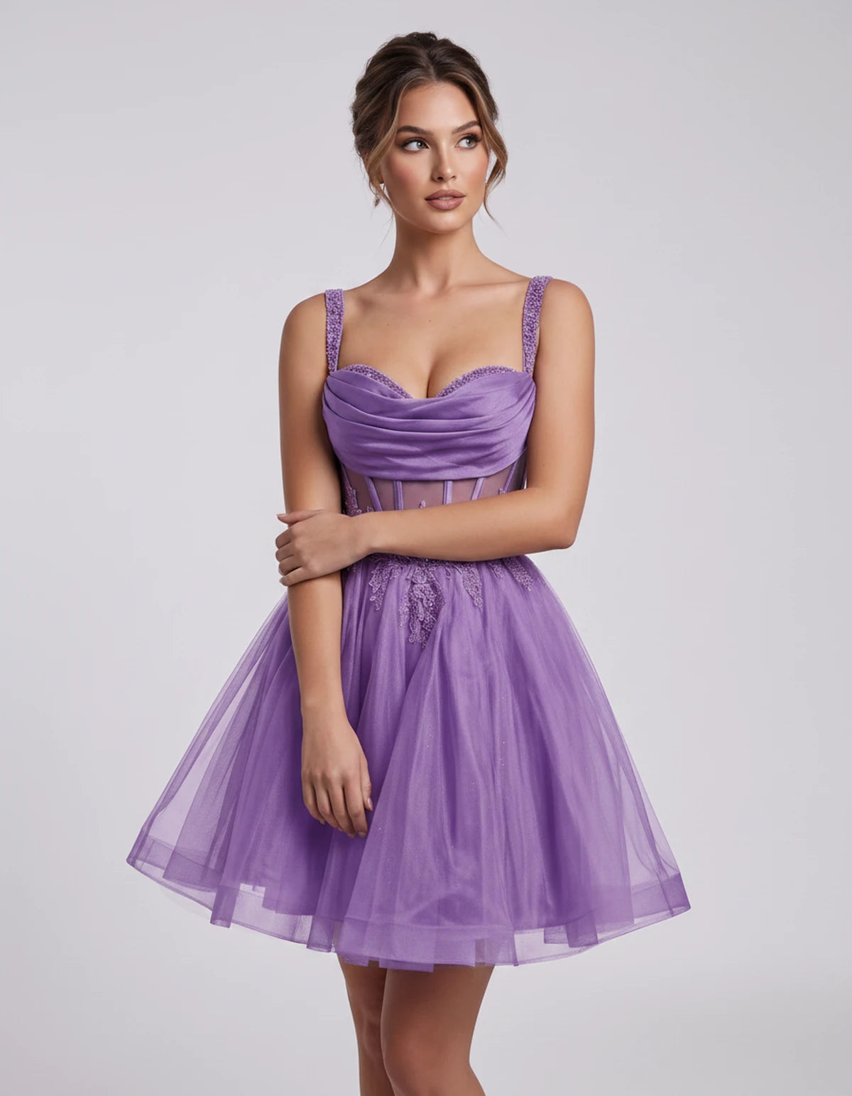 Caravelle Mini Dresses — Light Purple | SKU: RB-e7e7aa-lightp4e-2,RB-e7e7aa-lightp4e-4,RB-e7e7aa-lightp4e-6,RB-e7e7aa-lightp4e-8,RB-e7e7aa-lightp4e-10,RB-e7e7aa-lightp4e-12,RB-e7e7aa-lightp4e-14,RB-e7e7aa-lightp4e-14W,RB-e7e7aa-lightp4e-16,RB-e7e7aa-lightp4e-16W,RB-e7e7aa-lightp4e-18W,RB-e7e7aa-lightp4e-20W