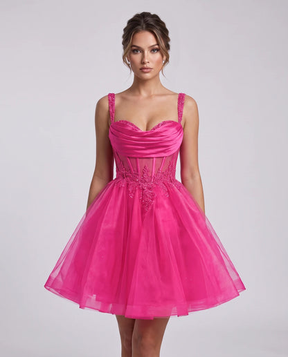 Caravelle Mini Dresses — Pink