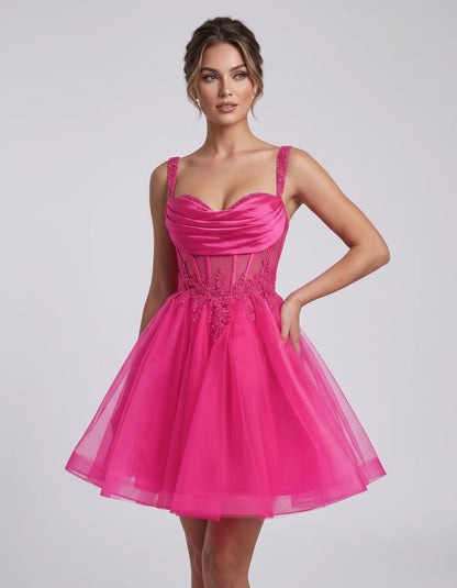Caravelle Mini Dresses — Pink | SKU: RB-e7e7aa-pink-2,RB-e7e7aa-pink-4,RB-e7e7aa-pink-6,RB-e7e7aa-pink-8,RB-e7e7aa-pink-10,RB-e7e7aa-pink-12,RB-e7e7aa-pink-14,RB-e7e7aa-pink-14W,RB-e7e7aa-pink-16,RB-e7e7aa-pink-16W,RB-e7e7aa-pink-18W,RB-e7e7aa-pink-20W