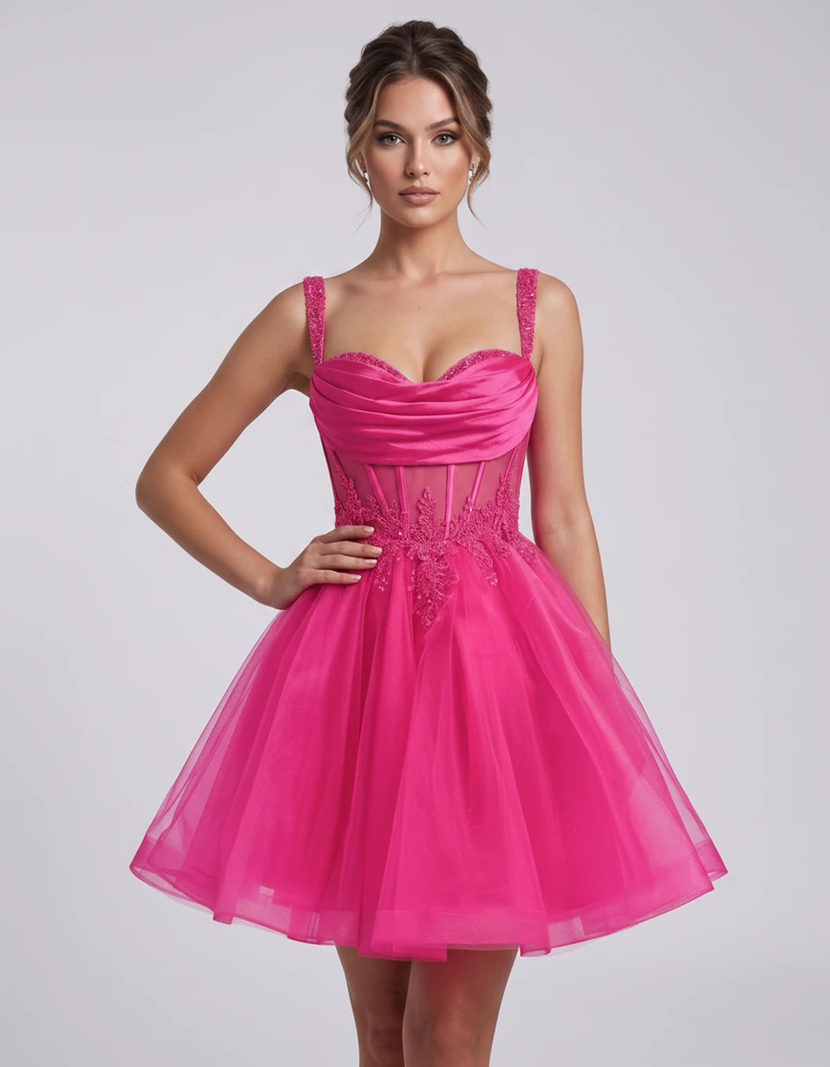 Caravelle Mini Dresses — Pink | SKU: RB-e7e7aa-pink-2,RB-e7e7aa-pink-4,RB-e7e7aa-pink-6,RB-e7e7aa-pink-8,RB-e7e7aa-pink-10,RB-e7e7aa-pink-12,RB-e7e7aa-pink-14,RB-e7e7aa-pink-14W,RB-e7e7aa-pink-16,RB-e7e7aa-pink-16W,RB-e7e7aa-pink-18W,RB-e7e7aa-pink-20W