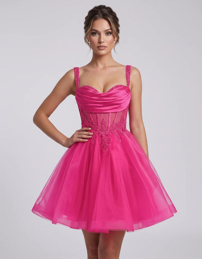 Caravelle Mini Dresses — Pink | SKU: RB-e7e7aa-pink-2,RB-e7e7aa-pink-4,RB-e7e7aa-pink-6,RB-e7e7aa-pink-8,RB-e7e7aa-pink-10,RB-e7e7aa-pink-12,RB-e7e7aa-pink-14,RB-e7e7aa-pink-14W,RB-e7e7aa-pink-16,RB-e7e7aa-pink-16W,RB-e7e7aa-pink-18W,RB-e7e7aa-pink-20W