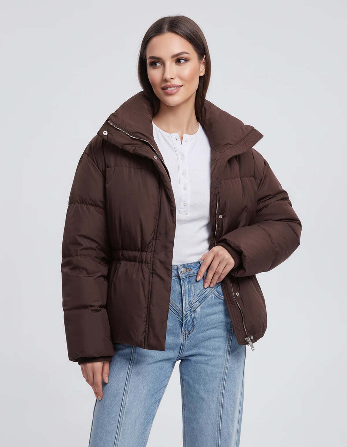 Cariselle Jackets — Brown | SKU: RB-a38ec8-brown-XS,RB-a38ec8-brown-S,RB-a38ec8-brown-M,RB-a38ec8-brown-L