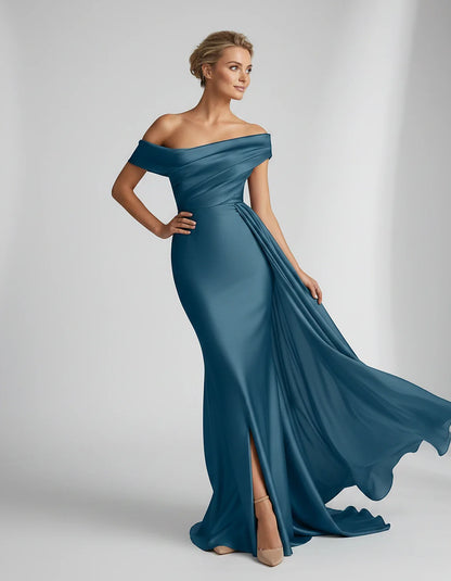 Teal,beige,green,pink,dusty Rose,dusty Blue,coral,blue,gold,lilac,black,plum,burgundy,red,fuchsia,brown Satin Mermaid V-Neck | SKU: VM-584920173641258-TEAL-L,VM-584920173641258-TEAL-M,VM-584920173641258-TEAL-S,VM-584920173641258-TEAL-XL,VM-584920173641258-TEAL-XS