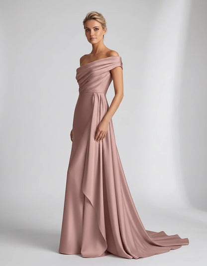 Teal,beige,green,pink,dusty Rose,dusty Blue,coral,blue,gold,lilac,black,plum,burgundy,red,fuchsia,brown Satin Mermaid V-Neck | SKU: VM-584920173641258-DUSTYROSE-L,VM-584920173641258-DUSTYROSE-M,VM-584920173641258-DUSTYROSE-S,VM-584920173641258-DUSTYROSE-XL,VM-584920173641258-DUSTYROSE-XS