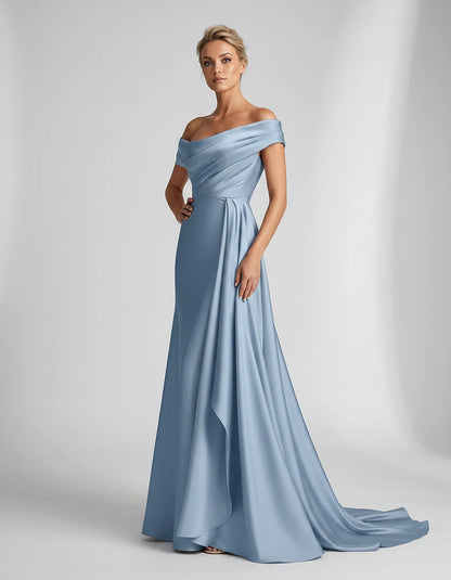 Teal,beige,green,pink,dusty Rose,dusty Blue,coral,blue,gold,lilac,black,plum,burgundy,red,fuchsia,brown Satin Mermaid V-Neck | SKU: VM-584920173641258-DUSTYBLUE-L,VM-584920173641258-DUSTYBLUE-M,VM-584920173641258-DUSTYBLUE-S,VM-584920173641258-DUSTYBLUE-XL,VM-584920173641258-DUSTYBLUE-XS