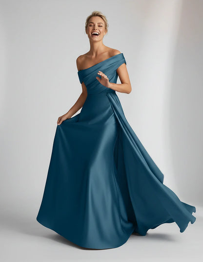 Teal,beige,green,pink,dusty Rose,dusty Blue,coral,blue,gold,lilac,black,plum,burgundy,red,fuchsia,brown Satin Mermaid V-Neck | SKU: VM-584920173641258-TEAL-L,VM-584920173641258-TEAL-M,VM-584920173641258-TEAL-S,VM-584920173641258-TEAL-XL,VM-584920173641258-TEAL-XS