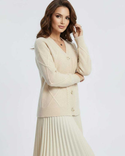 Ivory Cardigan, side view | Ramblion | SKU: CC-529483761-ivory-L-5507,CC-529483761-ivory-M-7940,CC-529483761-ivory-S-6094,CC-529483761-ivory-XL-8886,CC-529483761-ivory-XS-4042