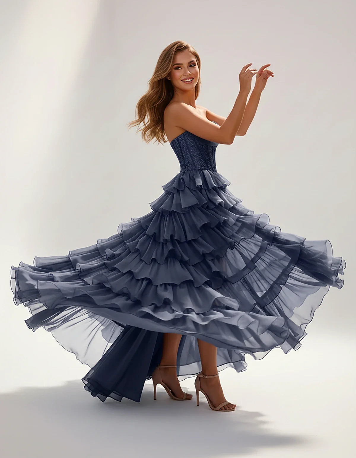 Black,sky Blue,light Blue,blue,yellow,lilac,navy,burgundy,wine,pink,red,white,coral,brown,orange,purple Satin Mermaid V-Neck | SKU: CMD-583920174628451-NAVY-L,CMD-583920174628451-NAVY-M,CMD-583920174628451-NAVY-S,CMD-583920174628451-NAVY-XL,CMD-583920174628451-NAVY-XS