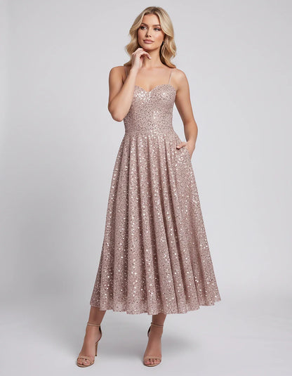 Sequin Spaghetti Strap Sweetheart A-Line Midi Dress with Pockets for Party, Cocktail, Evening, Wedding Guest, Graduation & Su | SKU: CLD-739582046193857-DUSTYPINK-L,CLD-739582046193857-DUSTYPINK-M,CLD-739582046193857-DUSTYPINK-S,CLD-739582046193857-DUSTYPINK-XL,CLD-739582046193857-DUSTYPINK-XS