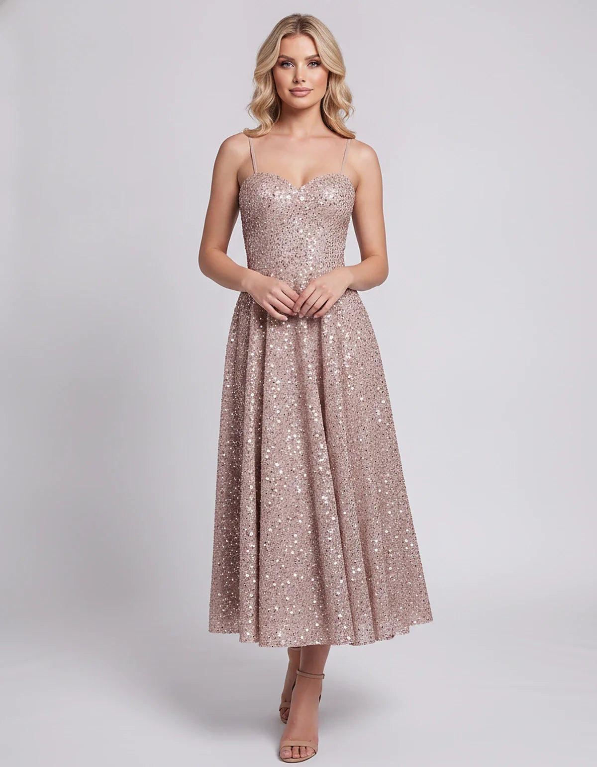 Sequin Spaghetti Strap Sweetheart A-Line Midi Dress with Pockets for Party, Cocktail, Evening, Wedding Guest, Graduation & Su | SKU: CLD-739582046193857-DUSTYPINK-L,CLD-739582046193857-DUSTYPINK-M,CLD-739582046193857-DUSTYPINK-S,CLD-739582046193857-DUSTYPINK-XL,CLD-739582046193857-DUSTYPINK-XS