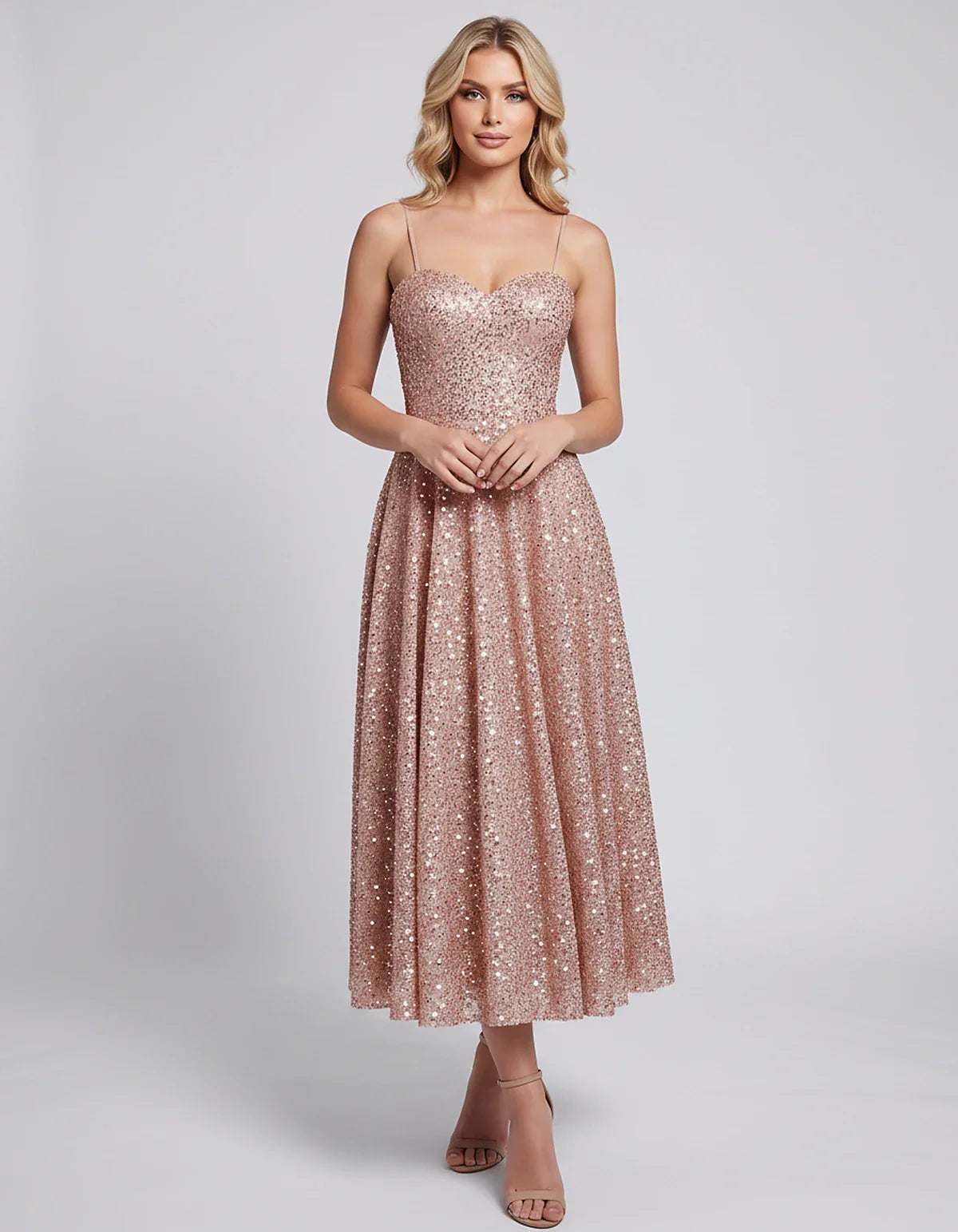 Sequin Spaghetti Strap Sweetheart A-Line Midi Dress with Pockets for Party, Cocktail, Evening, Wedding Guest, Graduation & Su | SKU: CLD-739582046193857-DUSTYROSE-L,CLD-739582046193857-DUSTYROSE-M,CLD-739582046193857-DUSTYROSE-S,CLD-739582046193857-DUSTYROSE-XL,CLD-739582046193857-DUSTYROSE-XS