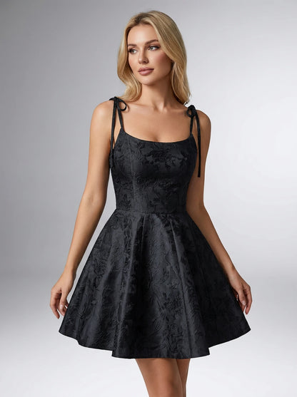 Celestine Mini Dresses — Black