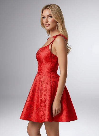 Celestine Mini Dresses — Red | SKU: RB-45dd37-red-2,RB-45dd37-red-4,RB-45dd37-red-6,RB-45dd37-red-8,RB-45dd37-red-10,RB-45dd37-red-12,RB-45dd37-red-14,RB-45dd37-red-16,RB-45dd37-red-16W,RB-45dd37-red-18W,RB-45dd37-red-20W,RB-45dd37-red-22W