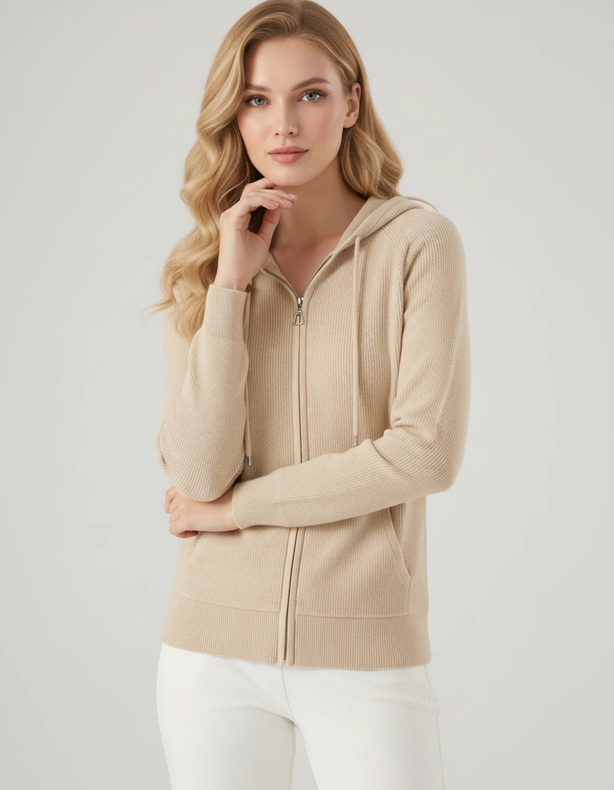 Celimene Cardigans — Beige | SKU: RB-2365f3-beige-XS,RB-2365f3-beige-S,RB-2365f3-beige-M,RB-2365f3-beige-L,RB-2365f3-beige-XL,RB-2365f3-beige-2XL