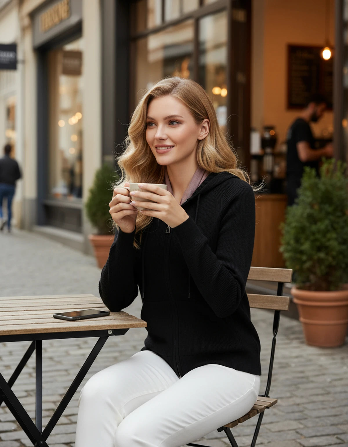 Celimene Cardigans — Black | SKU: RB-2365f3-black-XS,RB-2365f3-black-S,RB-2365f3-black-M,RB-2365f3-black-L,RB-2365f3-black-XL,RB-2365f3-black-2XL