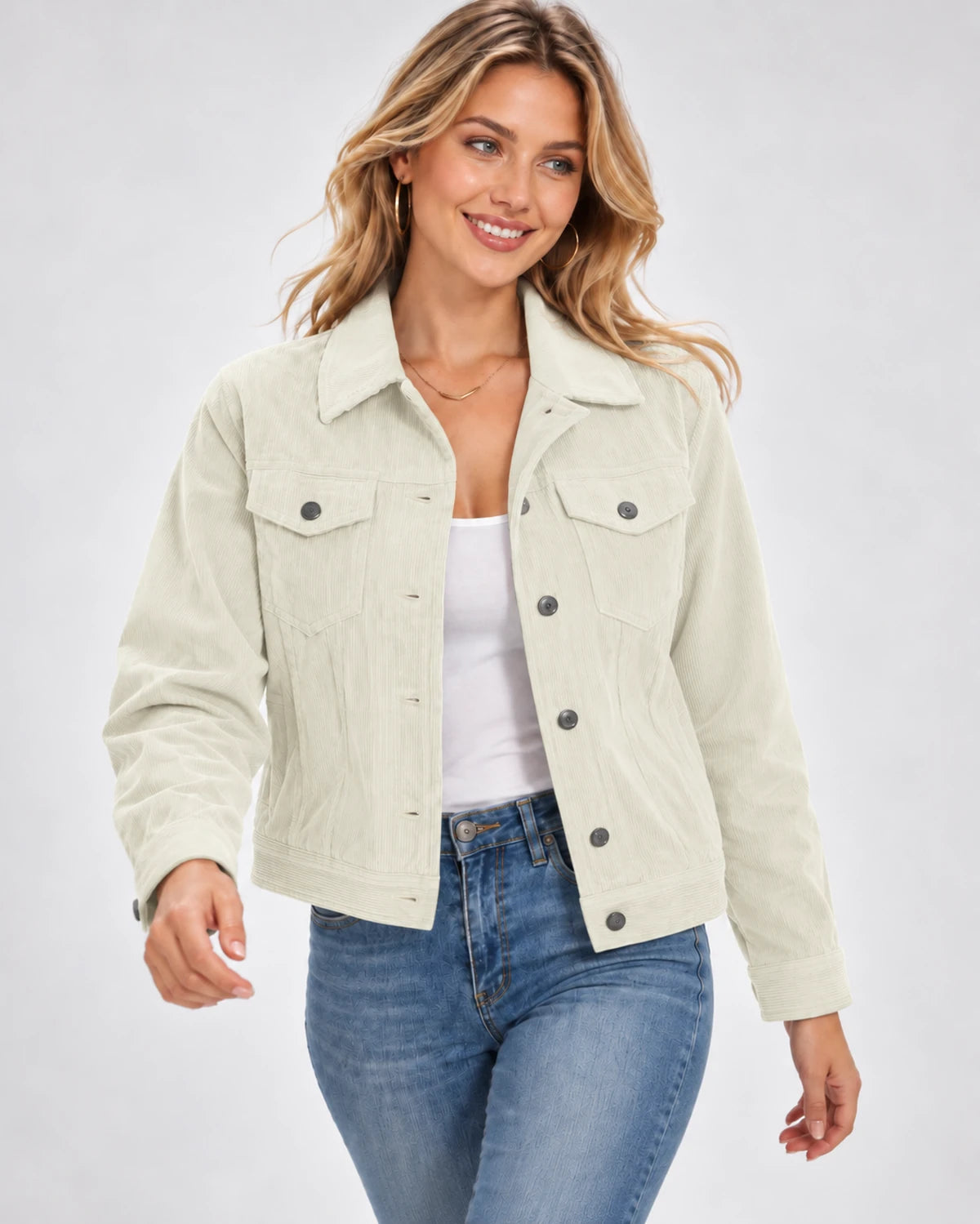 Cendrine Jackets — Cream White | SKU: RB-684436-creamw0d-XS,RB-684436-creamw0d-S,RB-684436-creamw0d-M,RB-684436-creamw0d-L,RB-684436-creamw0d-XL,RB-684436-creamw0d-2XL
