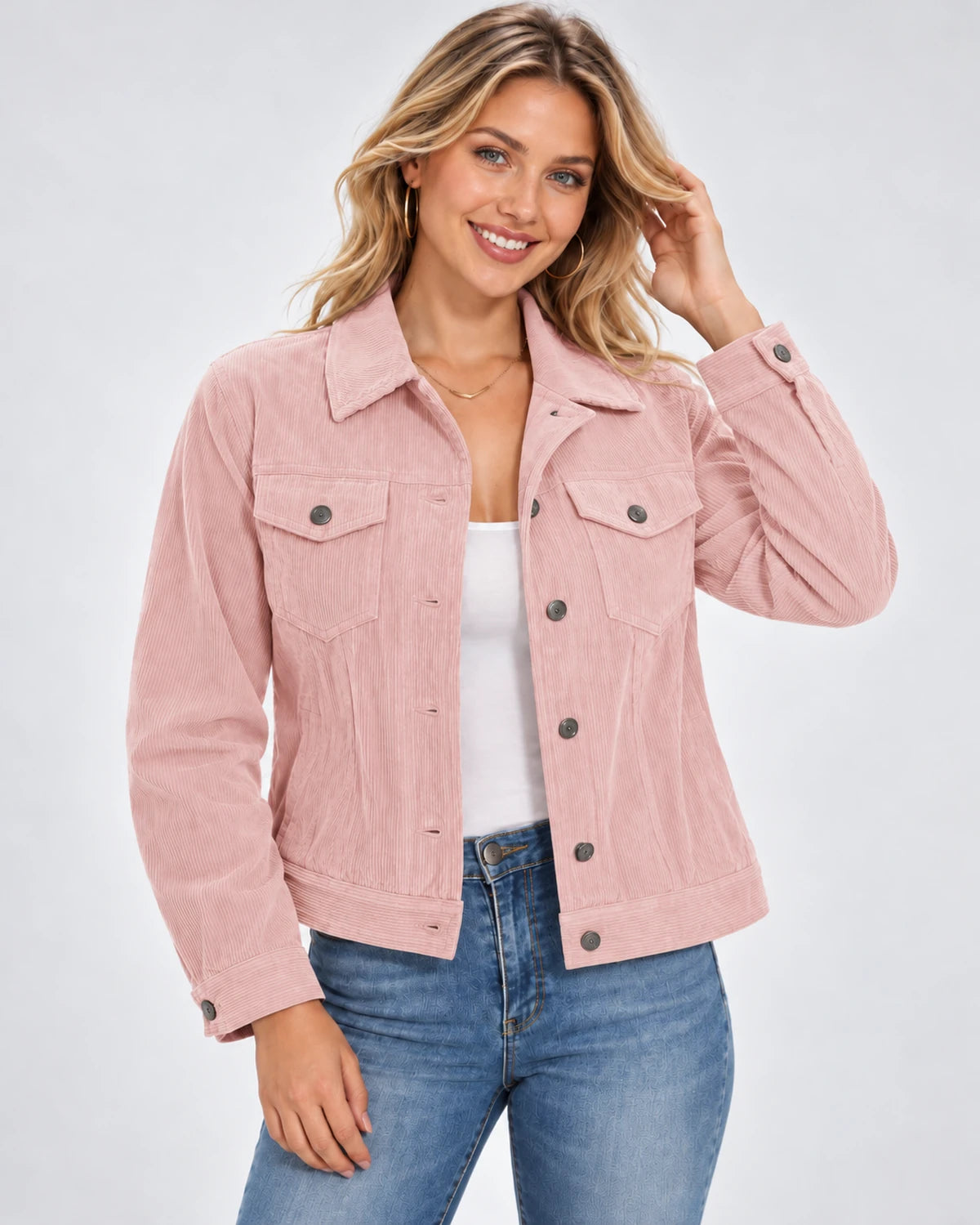 Cendrine Jackets — Light Pink | SKU: RB-684436-lightp4a-XS,RB-684436-lightp4a-S,RB-684436-lightp4a-M,RB-684436-lightp4a-L,RB-684436-lightp4a-XL,RB-684436-lightp4a-2XL